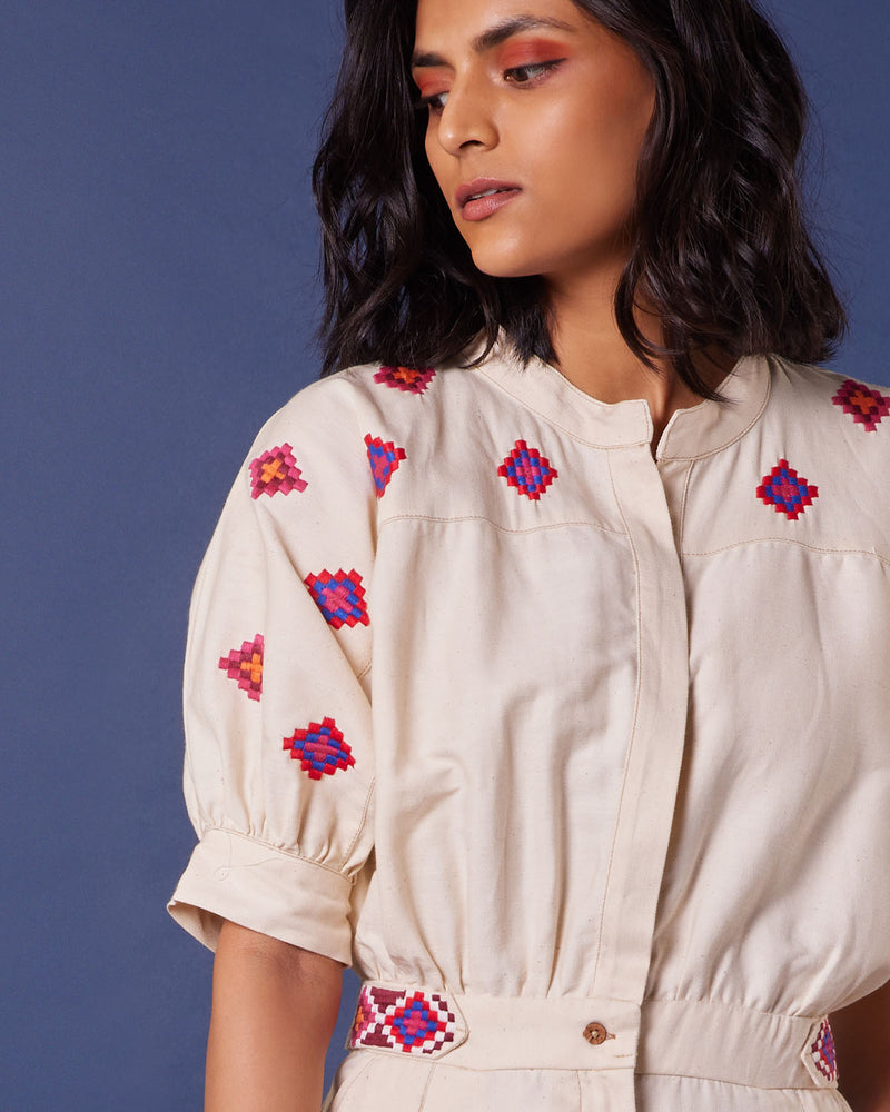 Pause Pebble Beach Embroidered Playsuit 