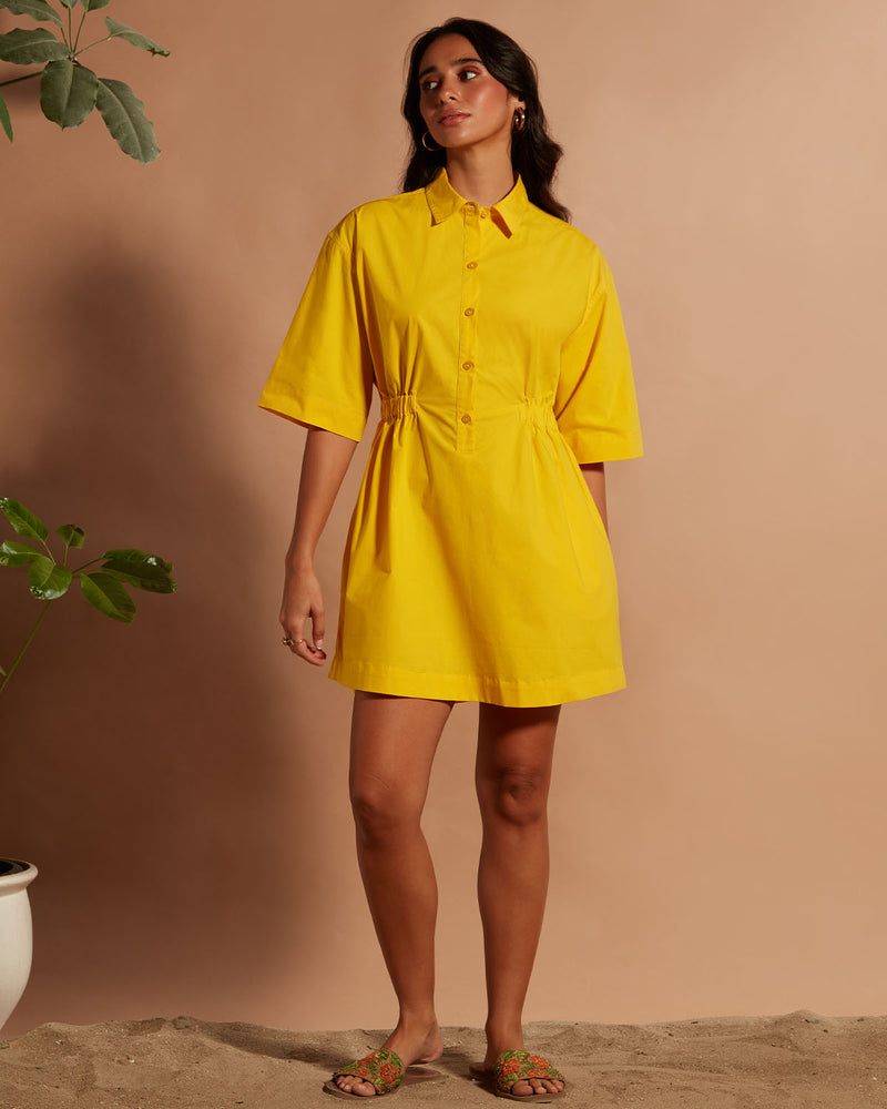 Pause Primrose Hill Shirt Dress Yellow
