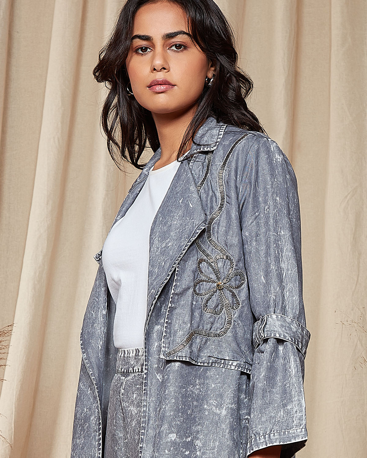 Denim duster sales jacket