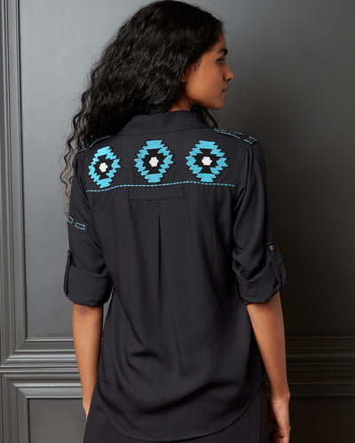 Pause Swept Away Embroidered Shirt 