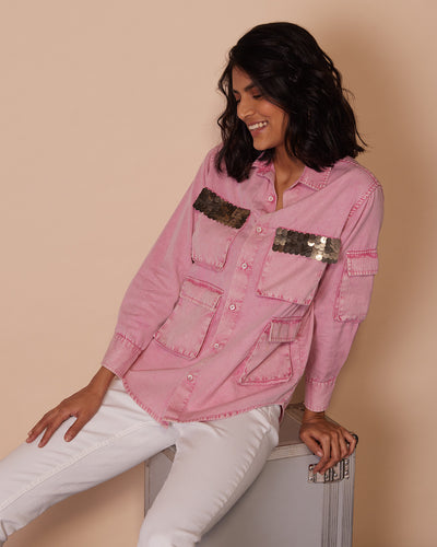 Pause Cotton Candy Embellished Shirt Pink