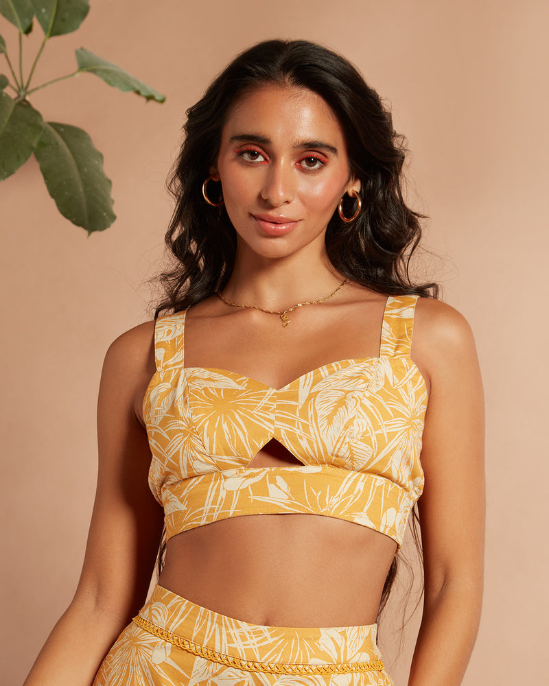 Pause Honey Bunch Printed Shacket and Bralette Duo 