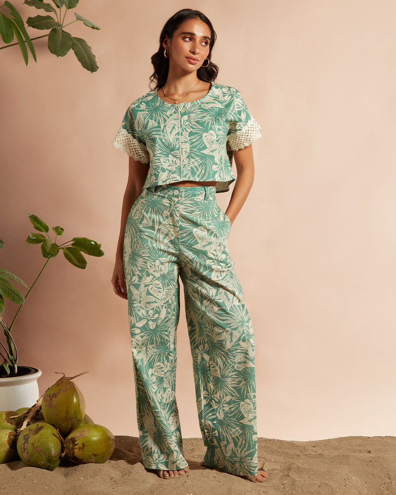Pause Sweet Nothing Floral Wide-Legged Pants 
