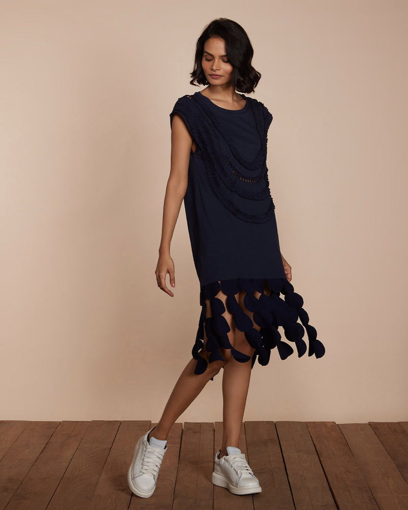 Pause In The City Laser Cut Dress 
