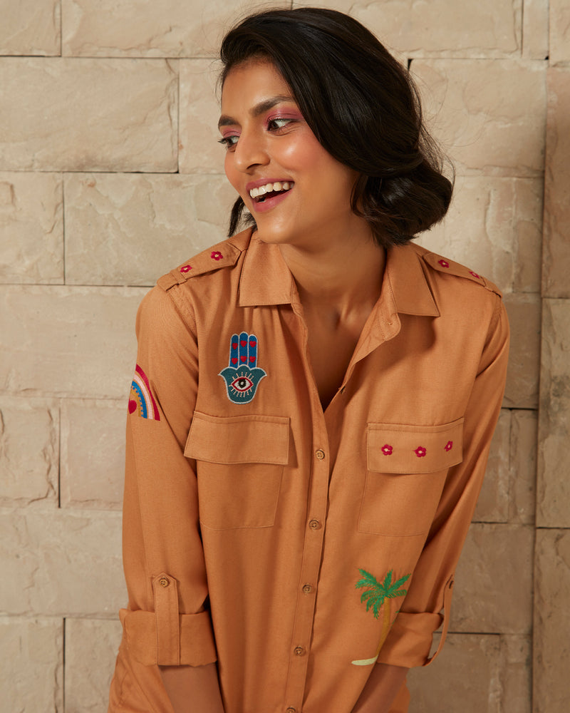 Pause Vintage Summer Embroidered Shirt 
