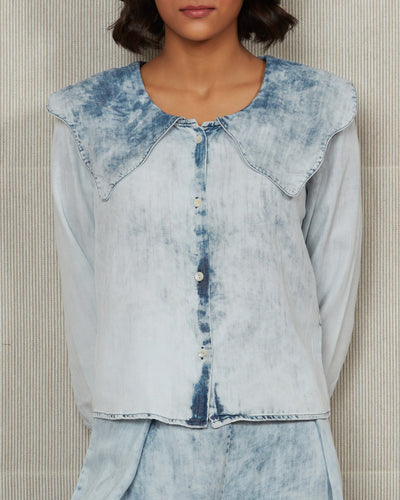 Pause Mint To Be Denim Top Blue
