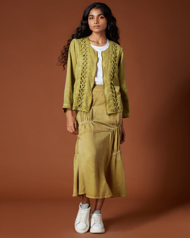 Pause Siren Gathered Skirt 