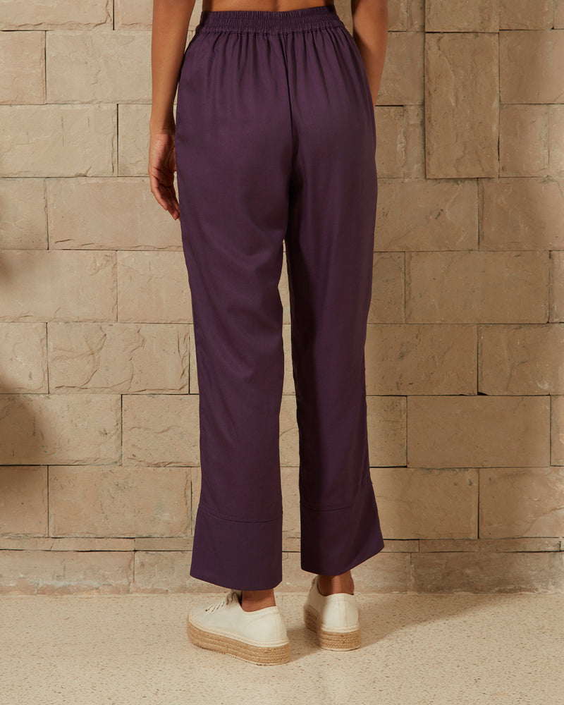 Pause Cyber Grape Twill Relaxed-Fit Pants 