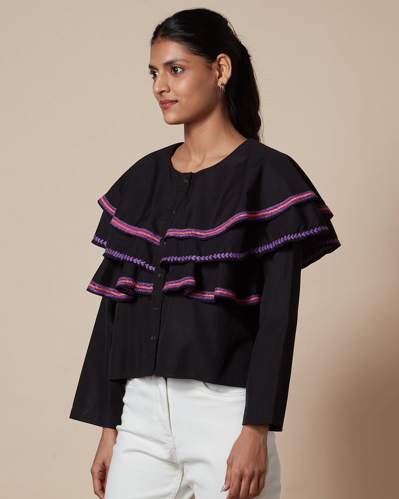 Pause Got Your Back Ruffle Top 
