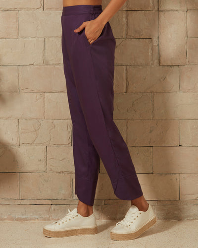 Pause Cyber Grape Twill Relaxed-Fit Pants 