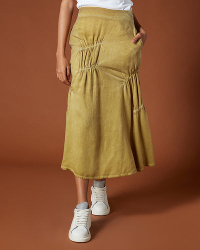 Pause Siren Gathered Skirt 