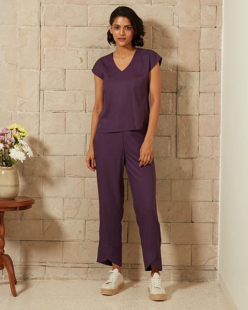Pause Cyber Grape Twill Relaxed-Fit Pants 