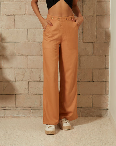 Pause Vintage Summer Relaxed-Fit Pants Brown
