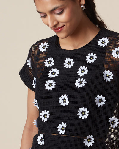 Pause Crazy Daisy Mesh Top 