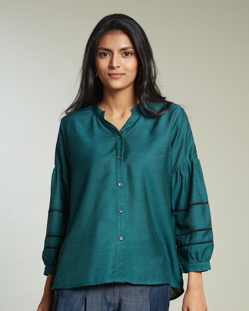 Pause Wild One Embroidered Shirt Green