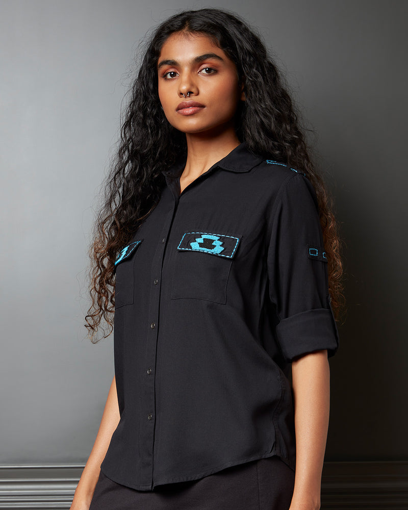 Pause Swept Away Embroidered Shirt 
