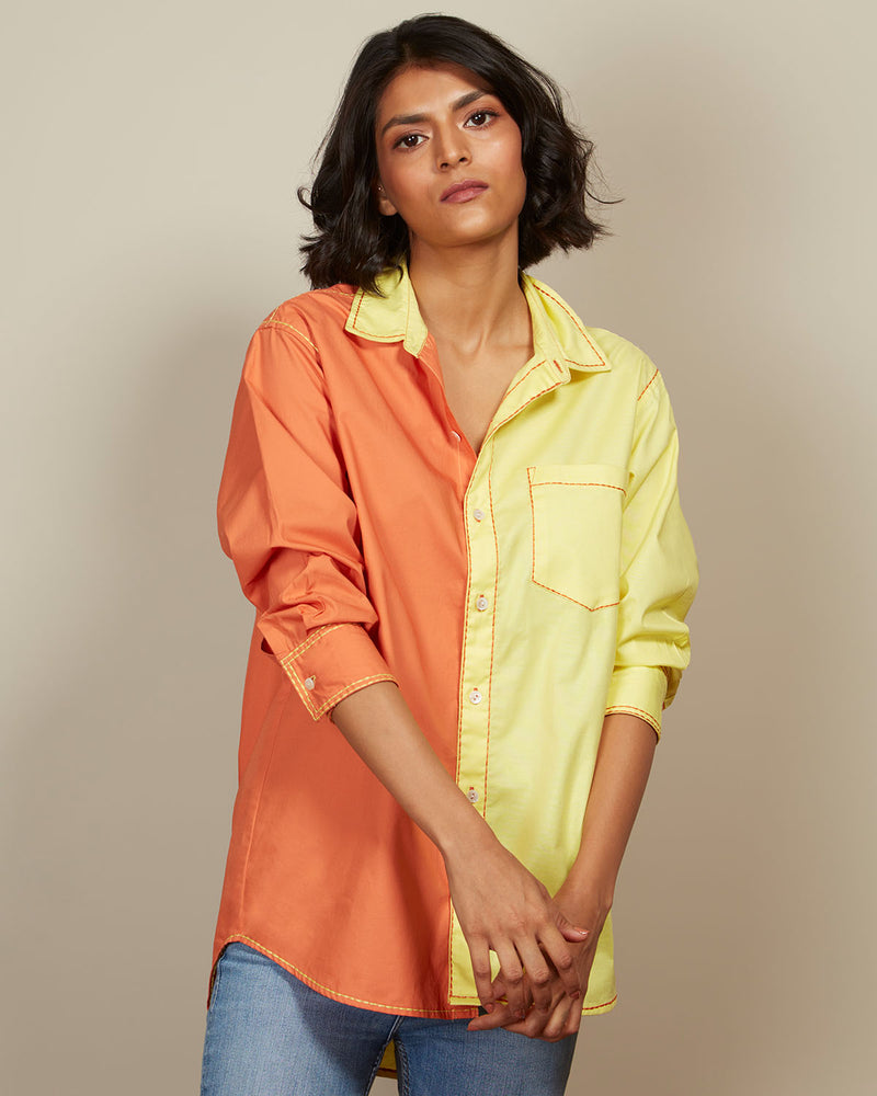 Pause Double Trouble Dual-Toned Shirt Yellow