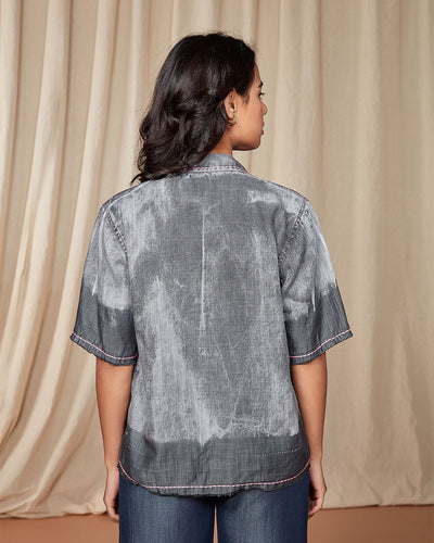 Pause Rock Show Boxy Denim Shirt 