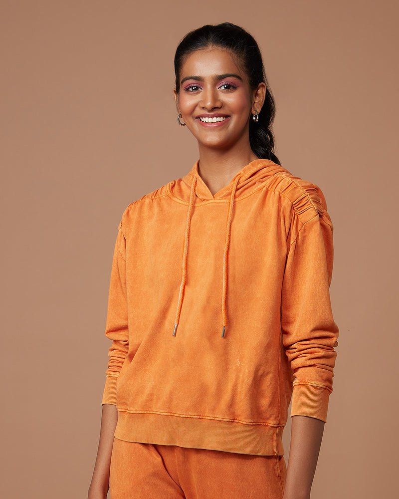 Pause Spice It Up Hooded Sweatshirt Orange