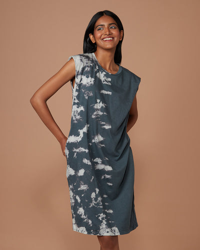 Pause Off The Grid Pleated Tie-Dye Dress 