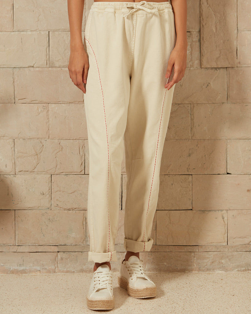 Pause Blank Space Relaxed-Fit Joggers Beige